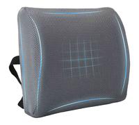 vidaXL Almohada lumbar Gris Espuma Viscoelástica 36 x 30 x 12 cm