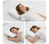 vidaXL Almohada para dormir Liso 30×50×9 cm Espuma de gel hipoalergénica, soporte cuello