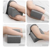 vidaXL Almohada para la rodilla Color sólido Gris 26 x 21,5 x 15 cm