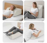 vidaXL Almohada para Piernas Liso 63 x 52 x 19,5 cm Espuma PU