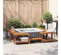 vidaXL Alrededor de Spa Madera de Acacia Sólida Marrón
