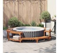 vidaXL Alrededor de Spa Madera de Acacia Sólida Marrón