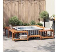 vidaXL Alrededor de Spa Madera de Acacia Sólida Marrón