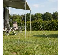 vidaXL Ancla de tierra 4 pcs Plateado Ø10 x 60 cm Metal galvanizado