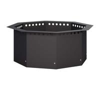 vidaXL Anillo para Hoguera Negro 60 x 60 x 25 cm Acero