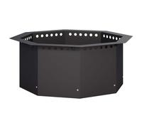 vidaXL Anillo para hoguera Negro 60 x 60 x 25 cm Acero