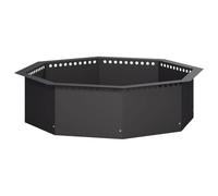vidaXL Anillo para Hoguera Negro 80 x 80 x 25 cm Acero