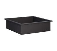 vidaXL Anillo para Hoguera Negro 90 x 90 x 25 cm Acero