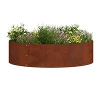 vidaXL Anillo para Maceta Oxidado 80 x 80 x 20 cm Acero autopatinable | Tiene un acabado texturizado que le da un toque vintage, Perfecto para animar tus espacios al aire libre,