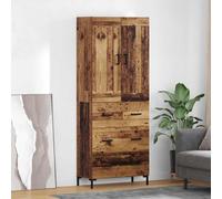 vidaXL Mueble alto, 2 unidades. Madera maciza, 69,5 x 34 x 180 cm. Material de madera
