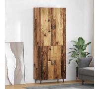 vidaXL Aparador alto 2 uds. Madera envejecida 69,5 x 34 x 180 cm