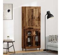 vidaXL Mueble alto, 2 unidades. Madera maciza, 69,5 x 34 x 180 cm. Material de madera