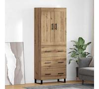 vidaXL Aparador alto 2 uds. Roble artisan 69,5 x 34 x 180 cm