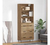 vidaXL Aparador alto 2 uds. Roble artisan 69,5 x 34 x 180 cm