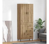 vidaXL Aparador alto 2 uds. Roble artisan 69,5 x 34 x 180 cm