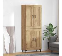 vidaXL Aparador alto 2 uds. Roble artisan 69,5 x 34 x 180 cm