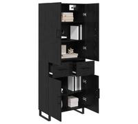 vidaXL Aparador Alto con cajón 2 pcs Roble Negro 69,5 x 34 x 180 cm, Almacenamiento Elegante, Moderno Aparador Rectangular, Organizador Funcional, Amplio Mueble