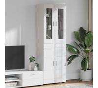 vidaXL Aparador alto con estante FLORIN brillante 60 x 35 x 182 cm