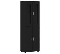 vidaXL Aparador alto FLORIN 60 x 35 x 182 cm Madera de ingeniería Negro