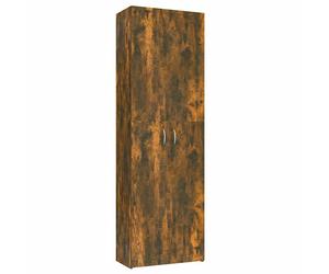 vidaXL Aparador alto madera de ingeniería 60x32x190 cm Multicolor Roble Ahumado