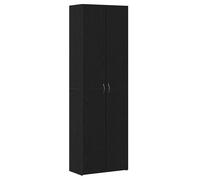 vidaXL Aparador alto madera de ingeniería 60x32x190 cm Multicolor Roble Negro