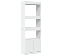 vidaXL Aparador alto madera de ingeniería 63x33x180 cm en color Gris sonoma/Madera antigua/Blanco y más