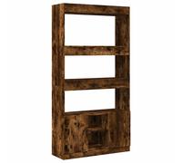 vidaXL Aparador alto madera de ingeniería marrón 92x33x180 cm en color Marrón roble/Roble/Blanco y más
