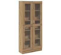 vidaXL Vitrina de madera de ingeniería 82,5x30,5x185cm Multicolor Roble Artisan