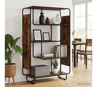 vidaXL Aparador alto Roble Ahumado 93.5 x 37.5 x 144 cm
