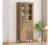 vidaXL Mueble alto Artisan, roble, 69,5 x 34 x 180 cm, material de madera