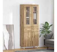 vidaXL Mueble alto Artisan, roble, 69,5 x 34 x 180 cm, material de madera