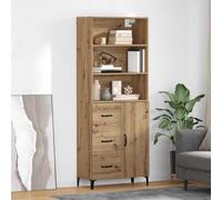 vidaXL Aparador alto Roble artisan 69,5 x 34 x 180 cm