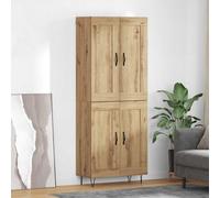 vidaXL Mueble alto Artisan, roble, 69,5 x 34 x 180 cm, material de madera