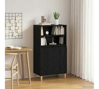 vidaXL Aparador alto Roble Negro 60 x 36 x 110 cm Madera de ingeniería