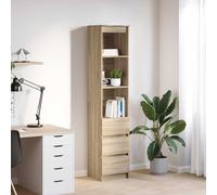 vidaXL Aparador alto roble Sonoma 37,5x35x180 cm madera de ingeniería