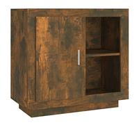 vidaXL Aparador Armario Auxiliar Alacena Mesa Consola Entrada Pasillo Vestíbulo Recibidor Dormitorio Salón Mueble Color Roble Ahumado 80x40x75 cm