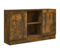 vidaXL Aparador Armario Auxiliar Alacena Mesa Consola Entrada Pasillo Vestíbulo Recibidor Madera Contrachapada Color Roble Ahumado 120x30,5x70cm