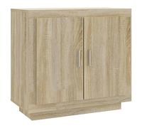 vidaXL Aparador Armario Auxiliar Alacena Mesa Consola Entrada Pasillo Vestíbulo Recibidor Mueble de Madera Contrachapada Roble Sonoma 80x40x75 cm