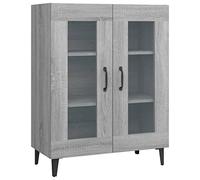 vidaXL Aparador Armario Auxiliar Alacena Mesa Consola Entrada Pasillo Vestíbulo Recibidor Mueble de Madera Contrachapada Gris Sonoma 69,5x34x90 cm