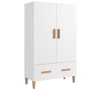 vidaXL Aparador Armario Auxiliar Alacena Mesa Consola Entrada Pasillo Vestíbulo Recibidor Mueble de Madera Contrachapada Blanco 70x31x115 cm