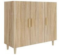 vidaXL Aparador Armario Auxiliar Alacena Mesa Consola Entrada Pasillo Vestíbulo Recibidor Mueble de Madera Contrachapada Roble Sonoma 90x34x80 cm
