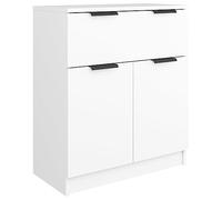 vidaXL Aparador Armario Auxiliar Alacena Mesa Consola Entrada Pasillo Vestíbulo Recibidor Mueble de Madera Contrachapada Blanco 60x30x70 cm