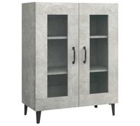vidaXL Aparador Armario Auxiliar Alacena Mesa Consola Entrada Pasillo Vestíbulo Recibidor Mueble de Madera Contrachapada Gris Hormigón 69,5x34x90 cm