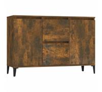 vidaXL Aparador Armario Auxiliar Alacena Mesa Consola Entrada Pasillo Vestíbulo Recibidor Mueble Madera Contrachapada Color Roble Ahumado 102x35x70 cm