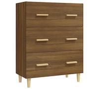 vidaXL Aparador Armario Auxiliar Alacena Mesa Consola Entrada Pasillo Vestíbulo Recibidor Mueble Madera Contrachapada Marrón Roble 70x34x90 cm