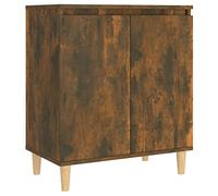 vidaXL Aparador Armario Auxiliar Alacena Mesa Consola Entrada Pasillo Vestíbulo Recibidor Mueble Madera Contrachapada Color Roble Ahumado 60x35x70 cm