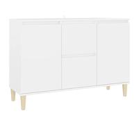 vidaXL Aparador, Armario Auxiliar de Almacenamiento, Mueble de Libros, Aparador para Salón Pasillo Hogar, Madera de Ingeniería Blanco