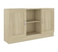 vidaXL Aparador Armario de Almacenamiento Mueble Auxiliar Consola Decoración Alacena Organizador Sala de Estar Salón Contrachapada Color Roble Sonoma