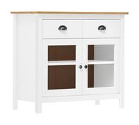 vidaXL Aparador Armario Lateral Auxiliar Almacenaje Almacenamiento Organizador Hogar Mueble Servicio Blanco 90x40x80 cm Madera Maciza de Pino