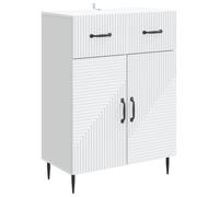 vidaXL, aparador blanco, 66 x 34,5 x 89,5 cm, fabricado en material de madera